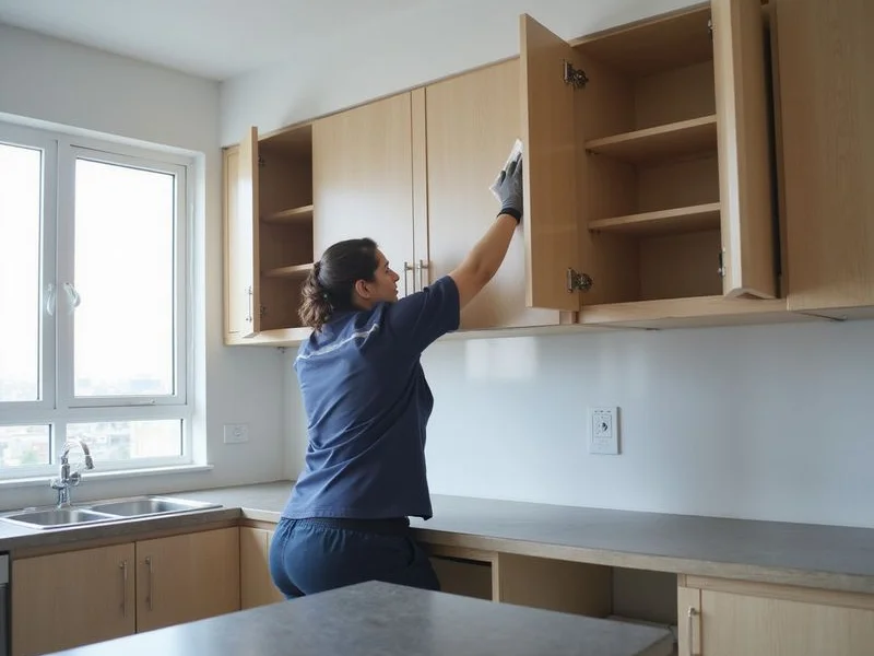 Cabinet interior cleaning