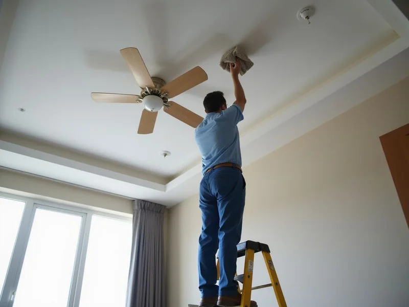 Ceiling fan blade dusting