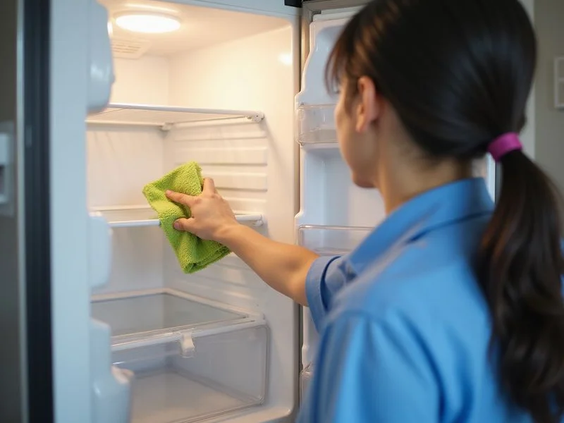 Fridge interior cleaning