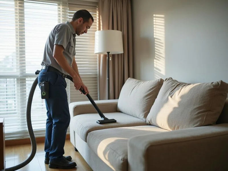 HEPA vacuum on upholstery