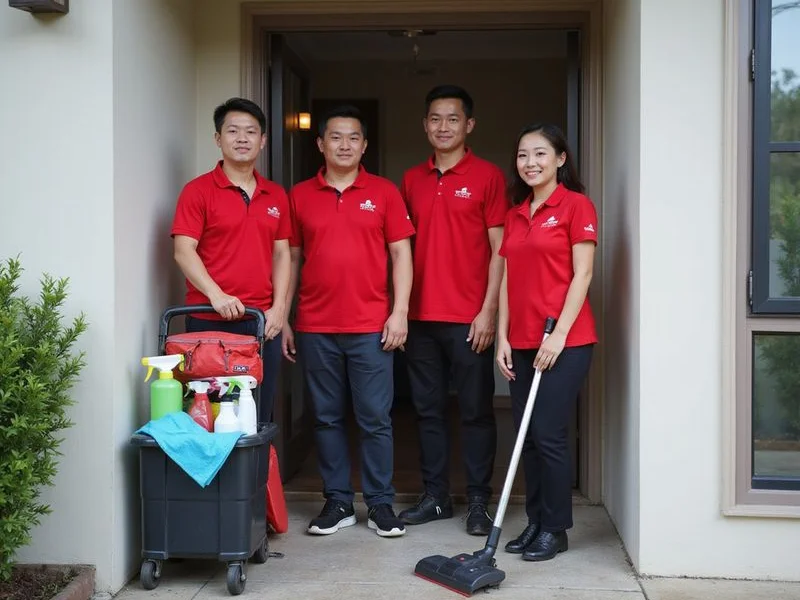 Super Shine team ready for cleaning visit